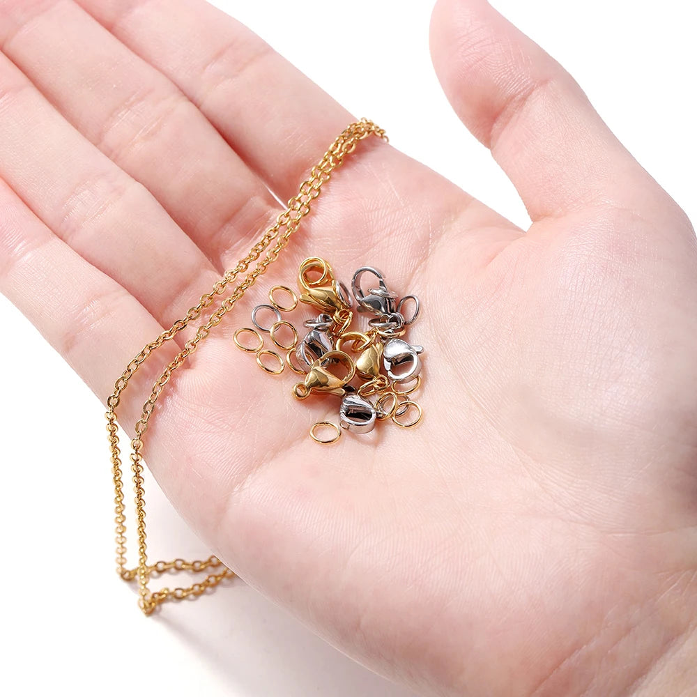 Jewelry Making Kits Stainless Steel Chain Bulk Chains Link Chain Craft Supplies