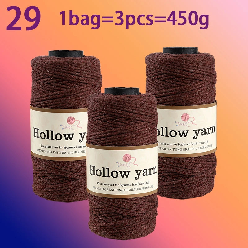 Yarn, Hollow Cord for Bags, Storage Baskets, Floor Mats & Hanging Crafts