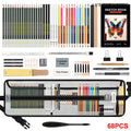 Artist Drawing & Sketching Kit with Sketchbook — 46 to 68 Pieces