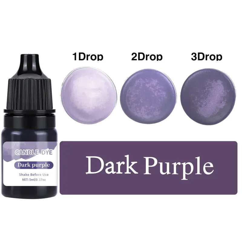Liquid Candle & Soap Colorant 5ml — 20 Colors for Soy, Beeswax & Paraffin