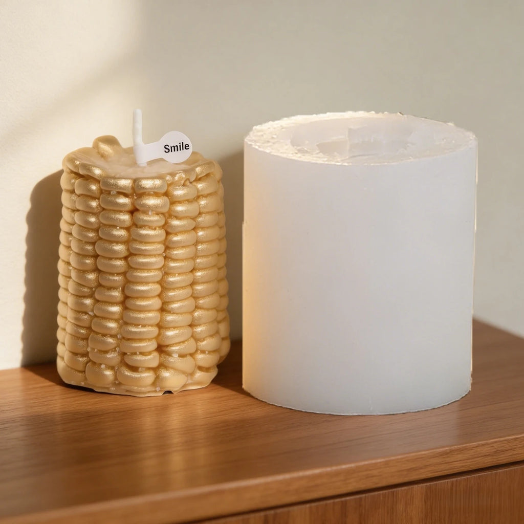 Corn Candle Mold - Silicone 3D Corn Cob, Single Cavity