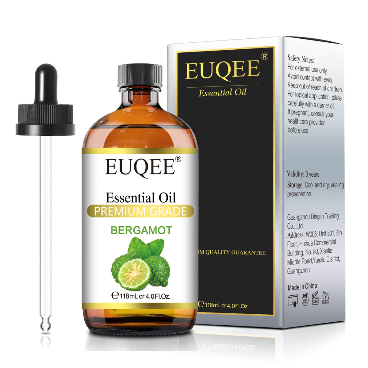 EUQEE Pure Essential Oil 118ml Premium Grade Glass Dropper Diffuser Candle 22 Scents
