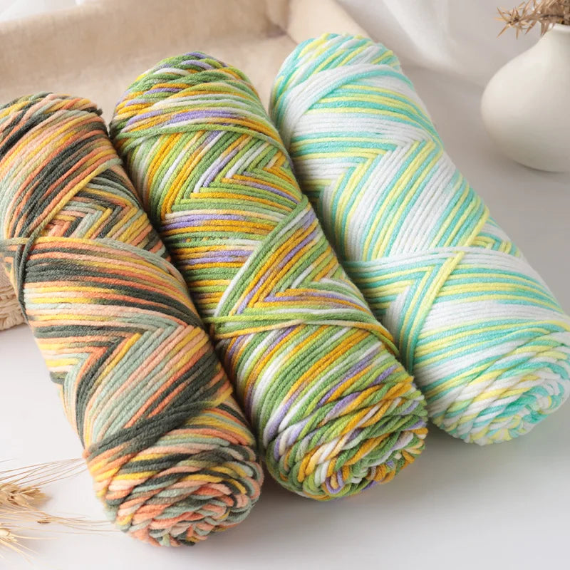 Yarn, Multicolor for Handmade Sweaters, Scarves, Blankets & Crochet Crafts