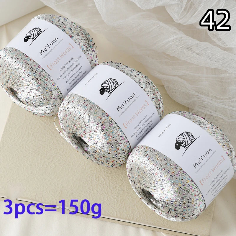Yarn, Glitter Effect for Knitting Cushions, Bags, Hats & Decorative Crafts