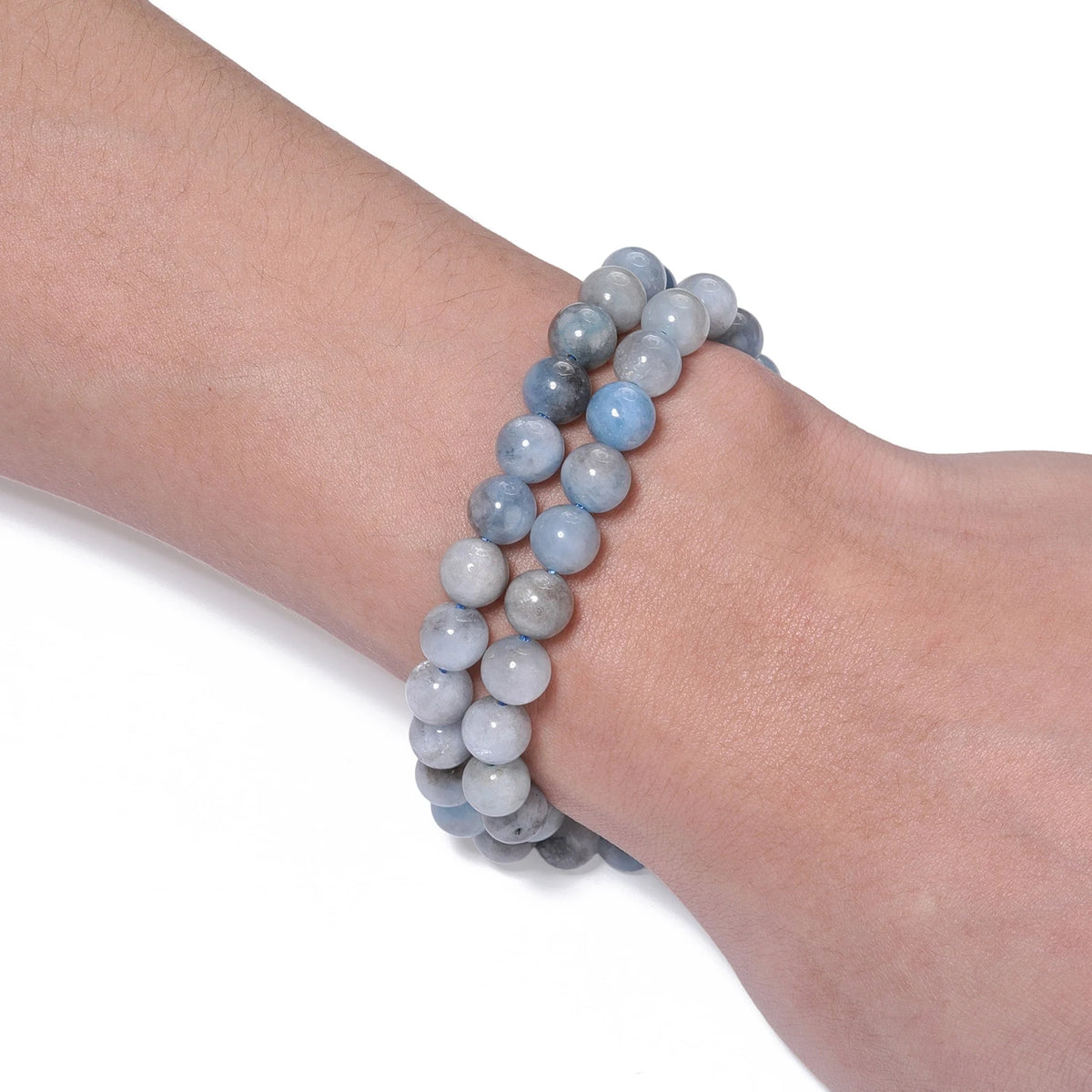 Stone Beads Round Blue Aquamarine-Style Spacers for DIY Jewelry Making