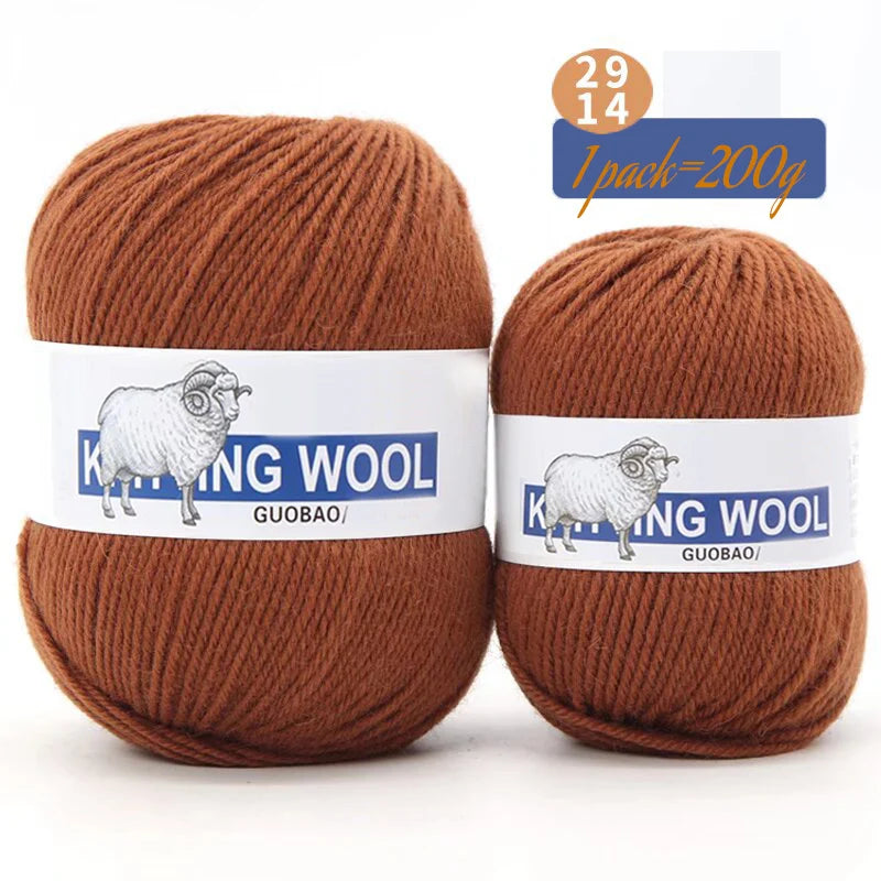 Yarn, Medium Thickness for Knitting Sweaters, Coats, Scarves & Winter Hats