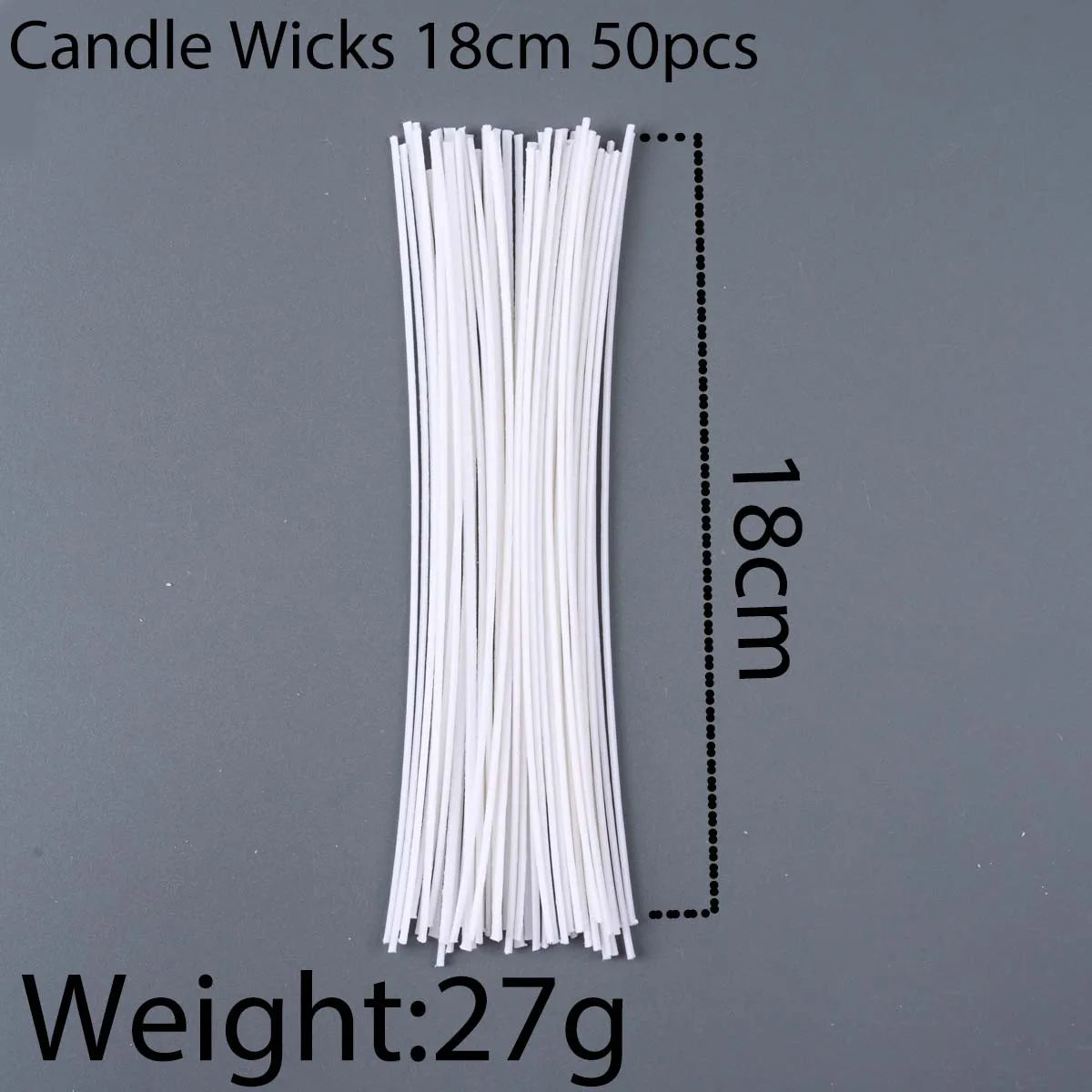 Candle Wicks, Waxed Cotton — 50 Pack, 2 to 8 in (5 to 20cm), Smokeless