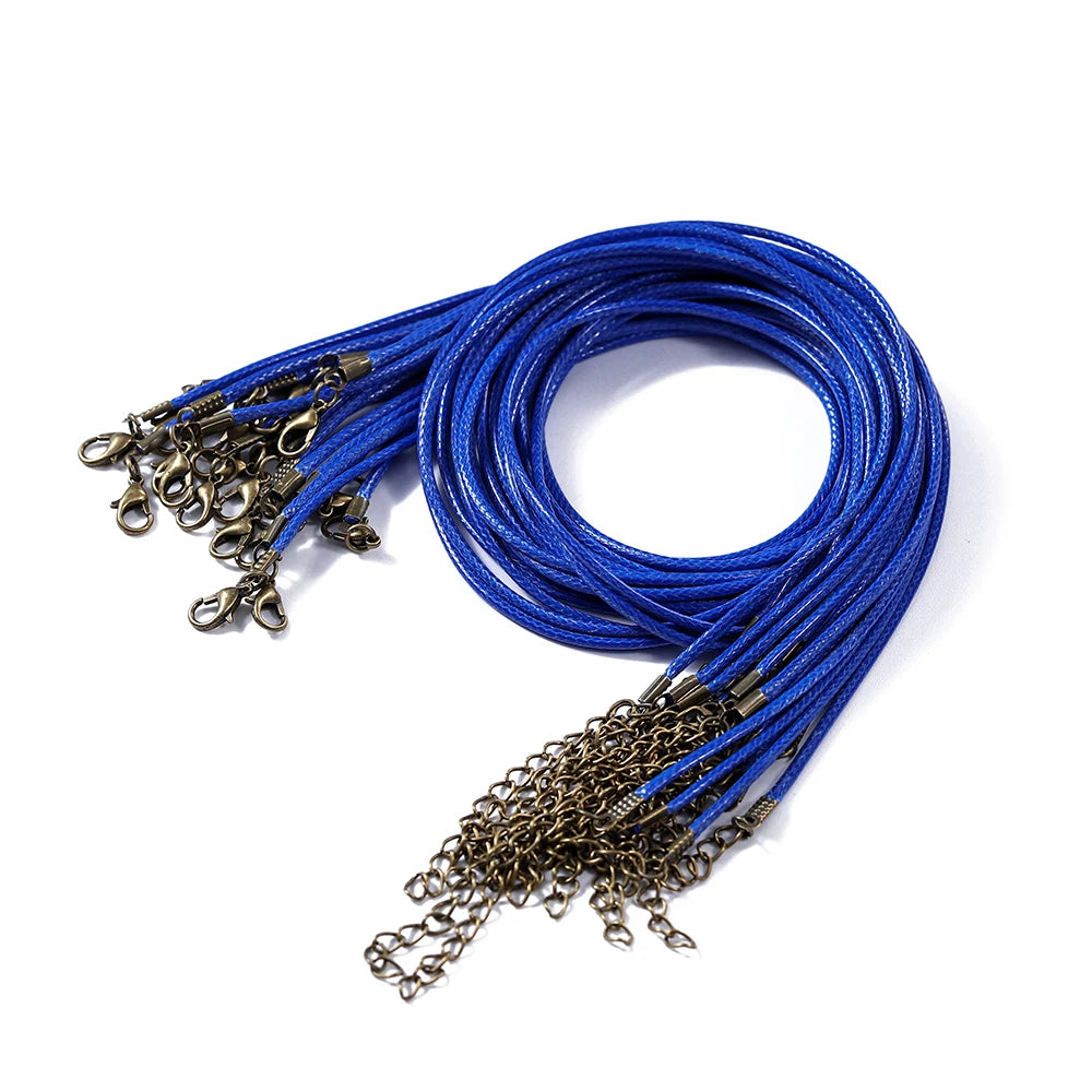 Necklace Cords Braided Leather Adjustable Clasp DIY Jewelry Making