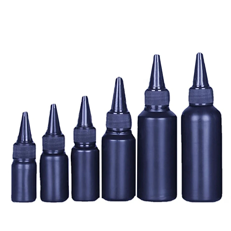 Glue Applicator Bottles Empty Black PE Plastic Squeeze Containers 50 Pack