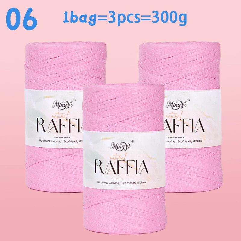Yarn, Raffia-Style for Handmade Hats, Bags, Floor Mats & Storage Crafts