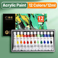 Acrylic Paint Set 12ml Tubes — 12 or 36 Colors for Canvas & DIY Art