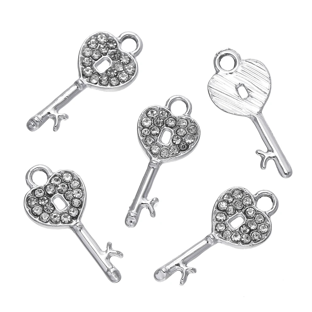 Earring Components Rhinestone Love Butterfly Alloy Pendants Stars Craft Supplies