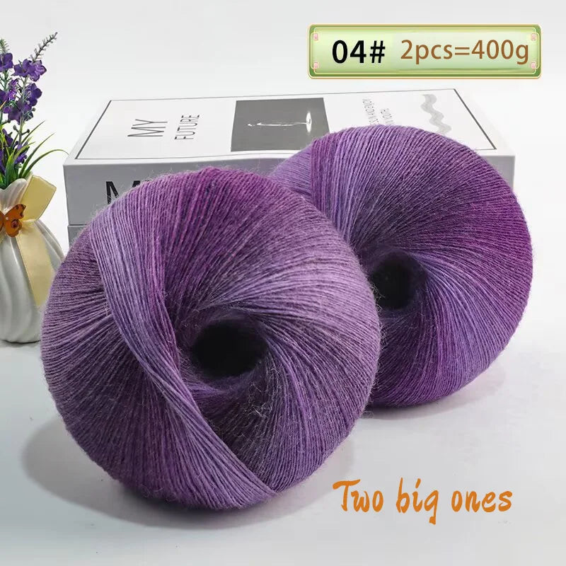Yarn, Rainbow Gradient for Crochet Shawls, Sweaters, Hats & Flower Crafts