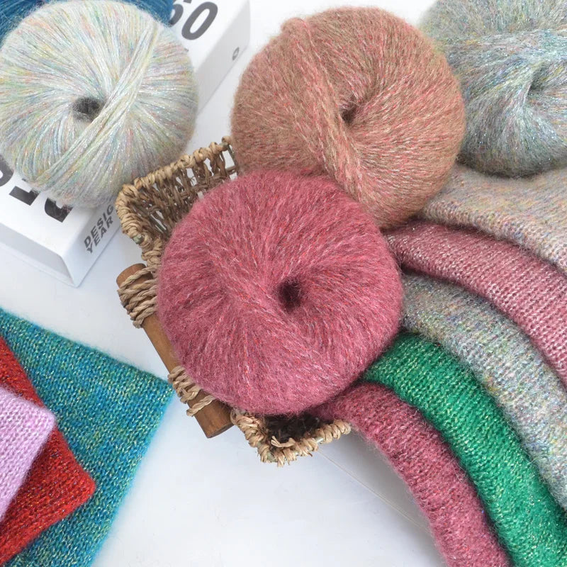 Yarn, Glitter Effect for Knitting Sweaters, Scarves, Hats & Handmade Gifts