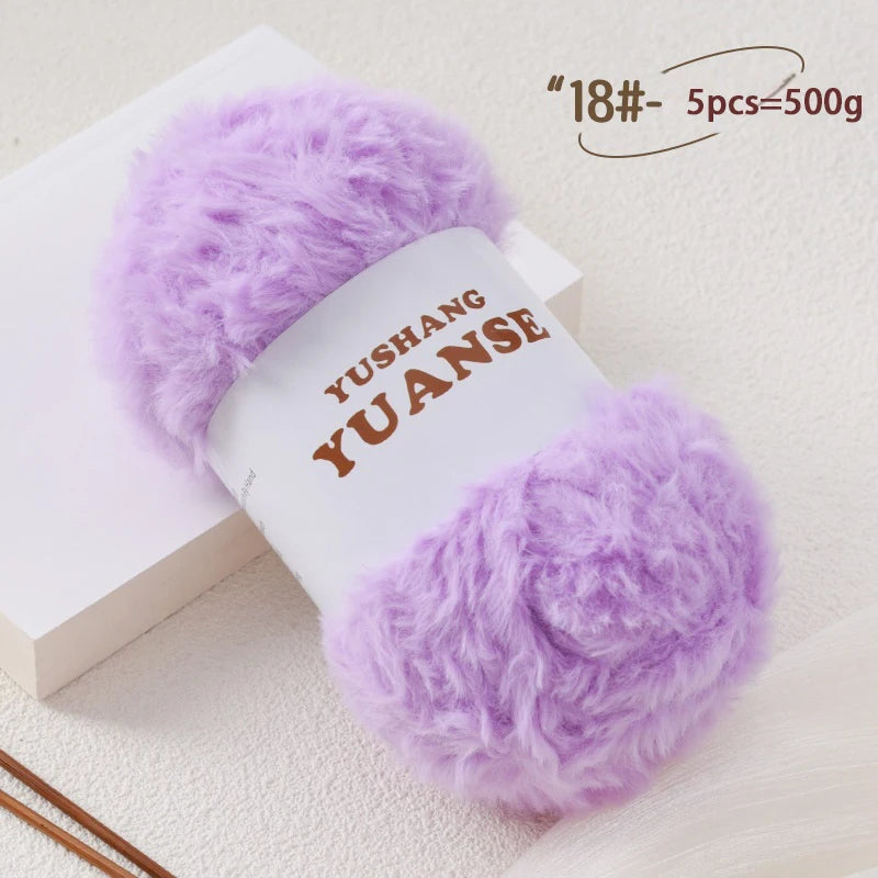 Yarn, Chunky Faux Fur for Crochet Shoes, Bags, Pendants & Slipper Crafts