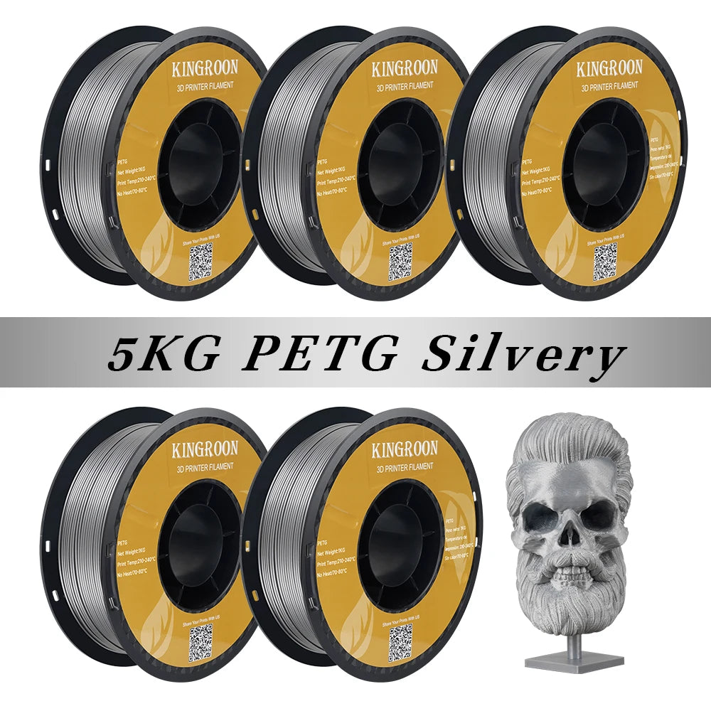 5KG PLA PETG TPU Filament 1.75mm High Quality 3D Printing Material Degradable Eco-friendly For 3D Printer Plastic 5 Rolls