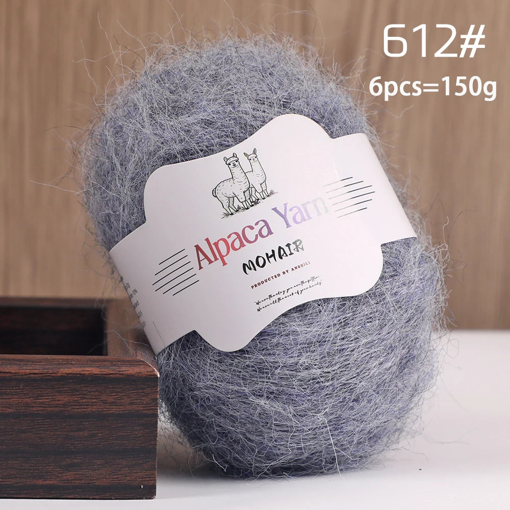 Yarn, Solid Color Long-Pile for Sweaters, Gloves, Hair Ties & Shawls