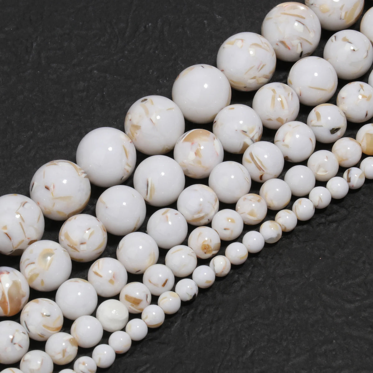 Stone Beads Round Flame-Style Assorted Stone Options for DIY Jewelry Making