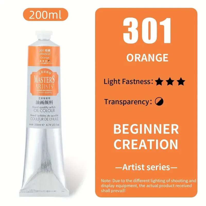 Marie's Oil Paint — 200ml Jumbo Tube, 14 Colors Available