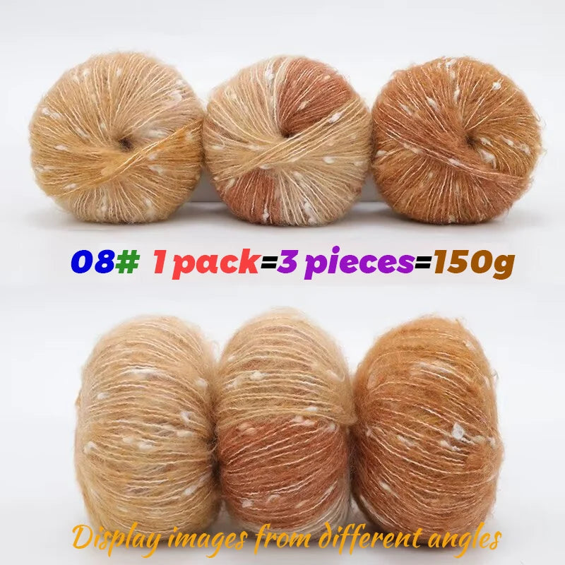 Yarn, Colorful Snow-Dot Effect for Knitting Sweaters, Hats, Scarves & Vests