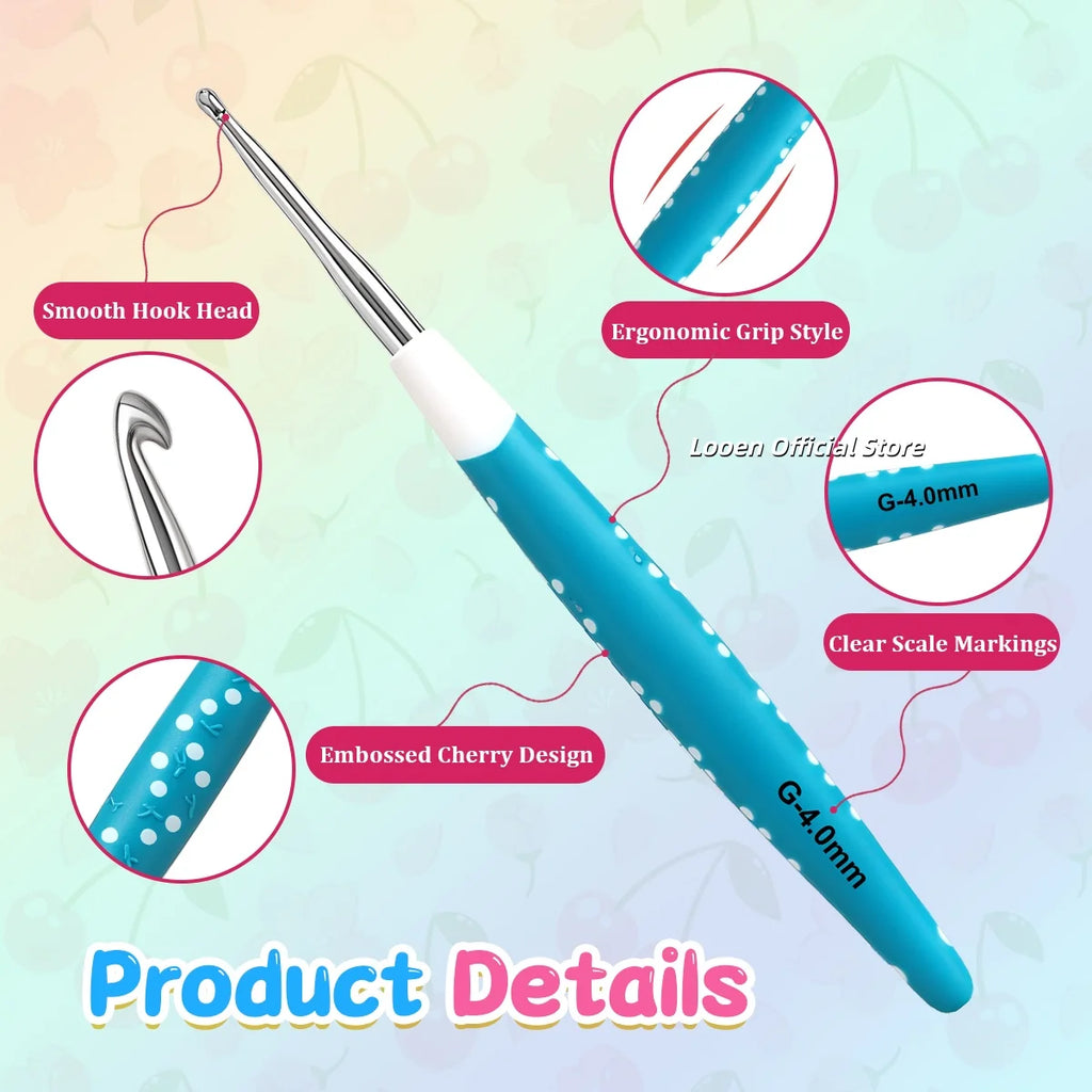 Crochet Hooks, Aluminum for Handmade Yarn & Beginner Needlecraft Projects