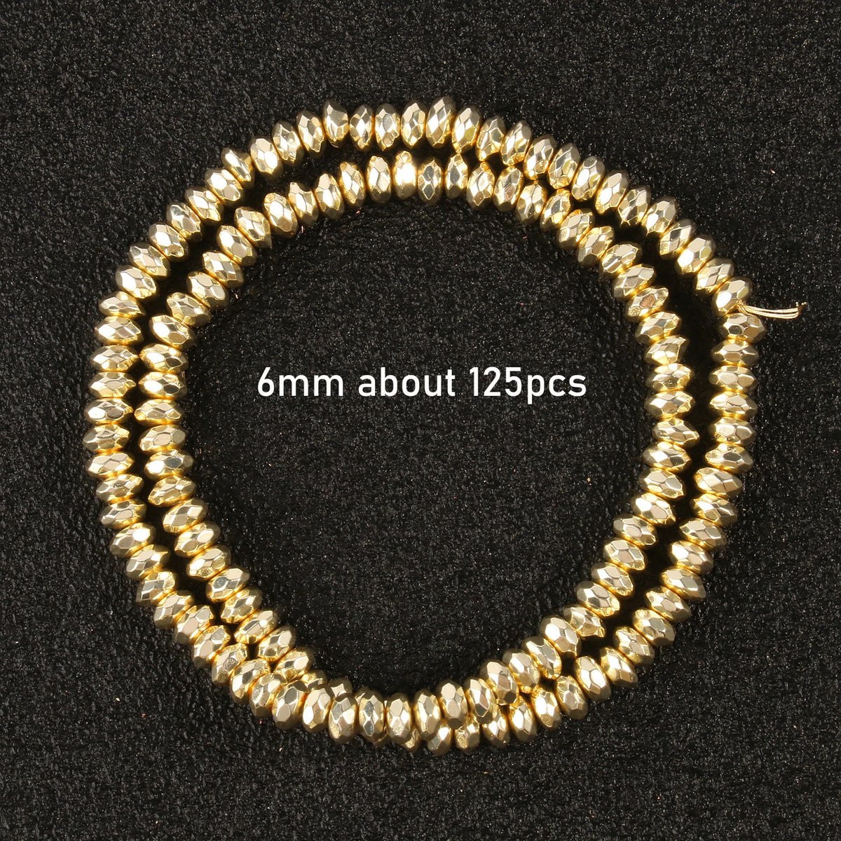 Stone Beads Gold-Tone Hematite-Style Mixed Shapes for DIY Jewelry Making