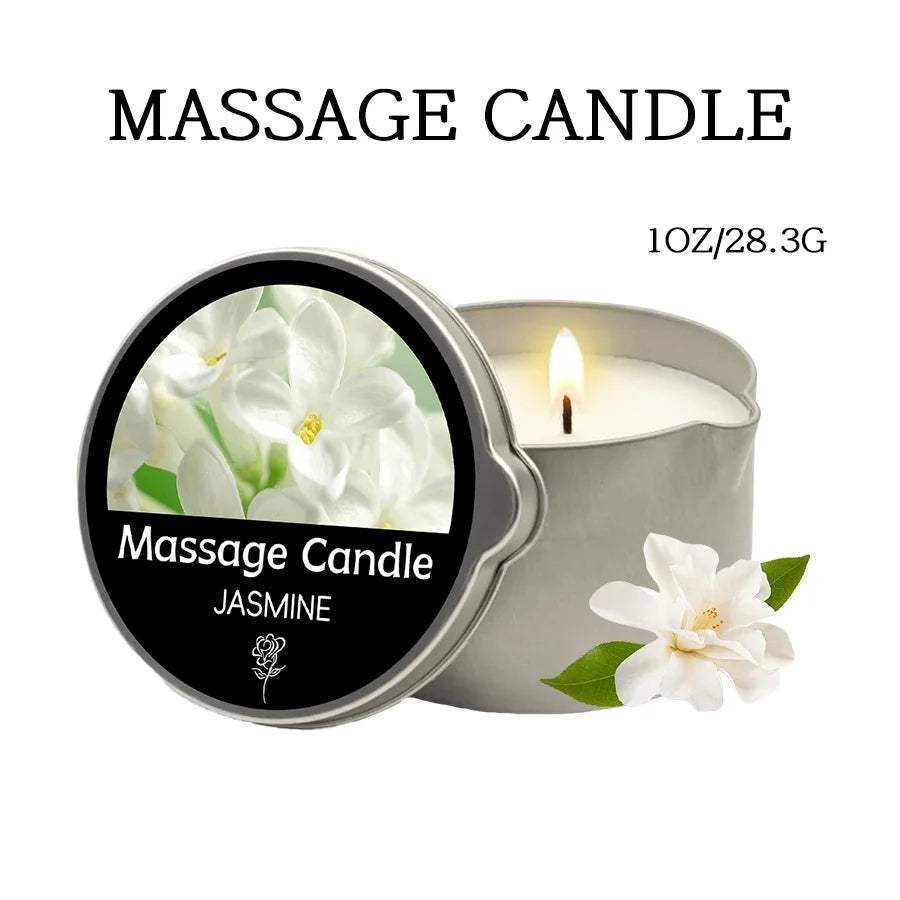Massage Candles EVODUCK Pour Spout Tins Jasmine Lavender Rose Fragrances