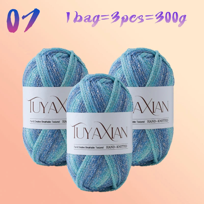 Yarn, Starlight Glitter Effect for Crochet Bags, Hats, Cushions & Crafts