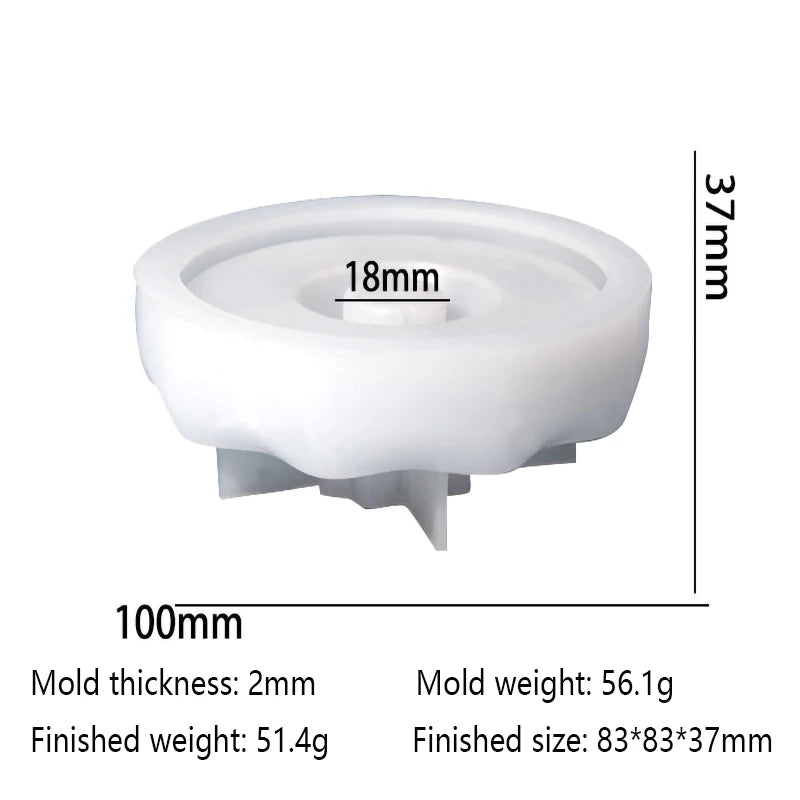 Round Candle Holder Silicone Mold Nordic Candlestick Cement Plaster Craft Mould DIY Cute Flower Shape Resin Candle Stand Molds