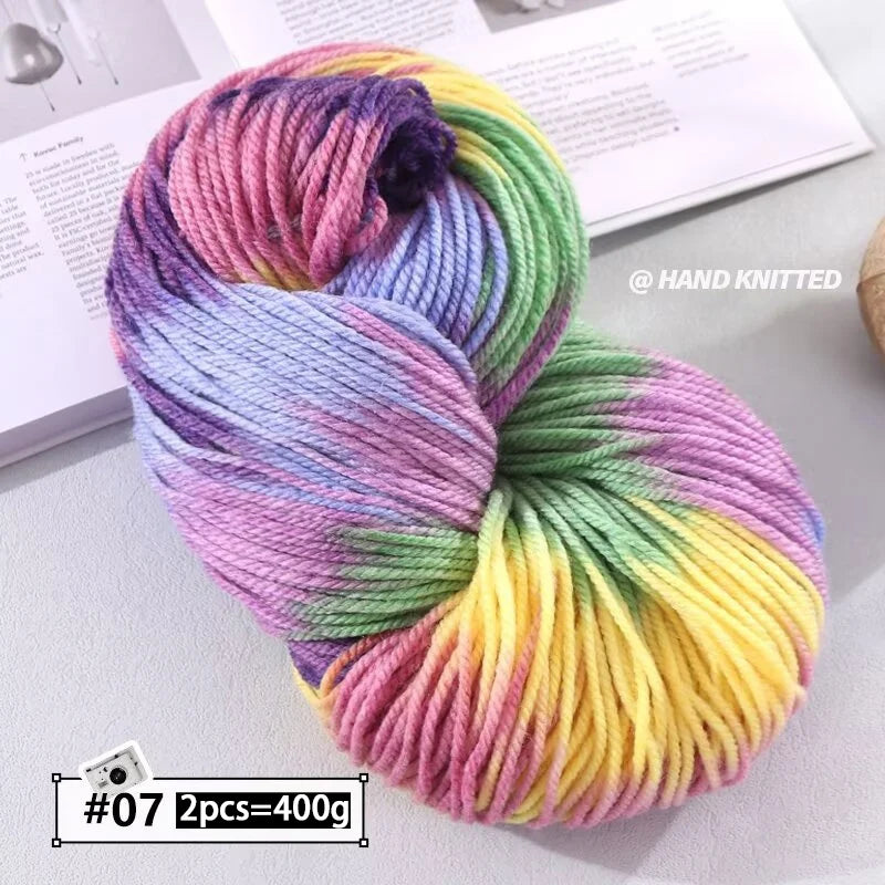 Yarn, Chunky Color Gradient for Handmade Coats, Scarves, Hats & Gloves