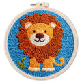 Punch Needle Kit, Animal Patterns with Hoop for Beginner Embroidery Crafts