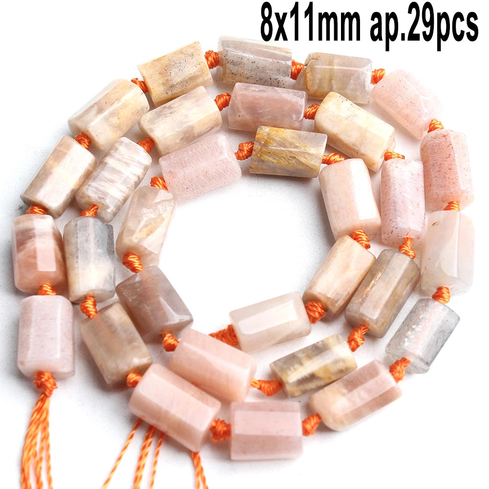 Stone Beads Nude Sunstone-Style Faceted Irregular for DIY Jewelry Making