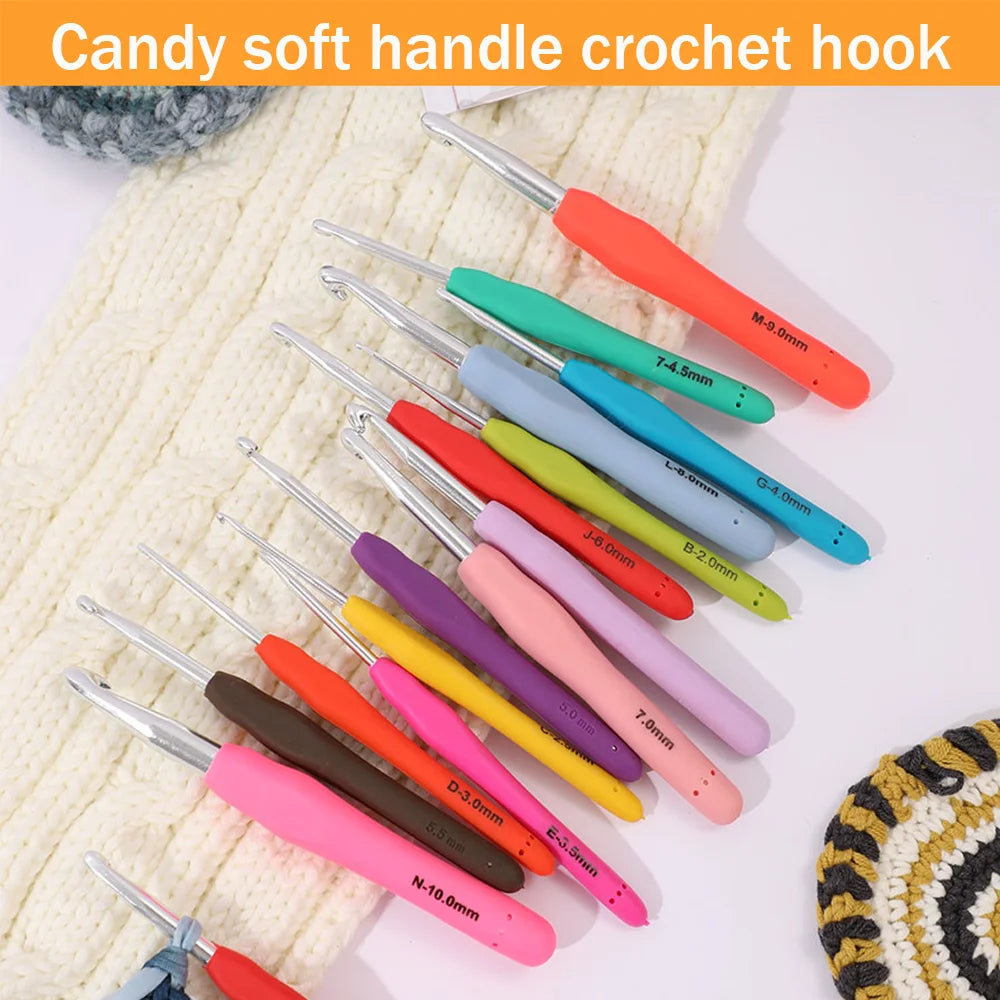 Crochet Hook, Aluminum for Handmade Yarn Crafts & Needlework Projects