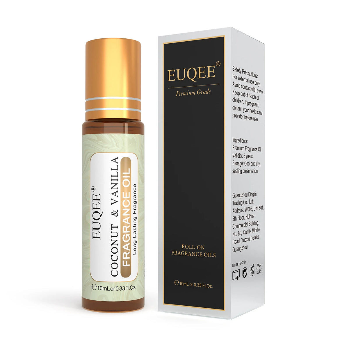 EUQEE Women's Roll-On Perfume Oil 10ml 31 Scents Alcohol-Free Long-Lasting