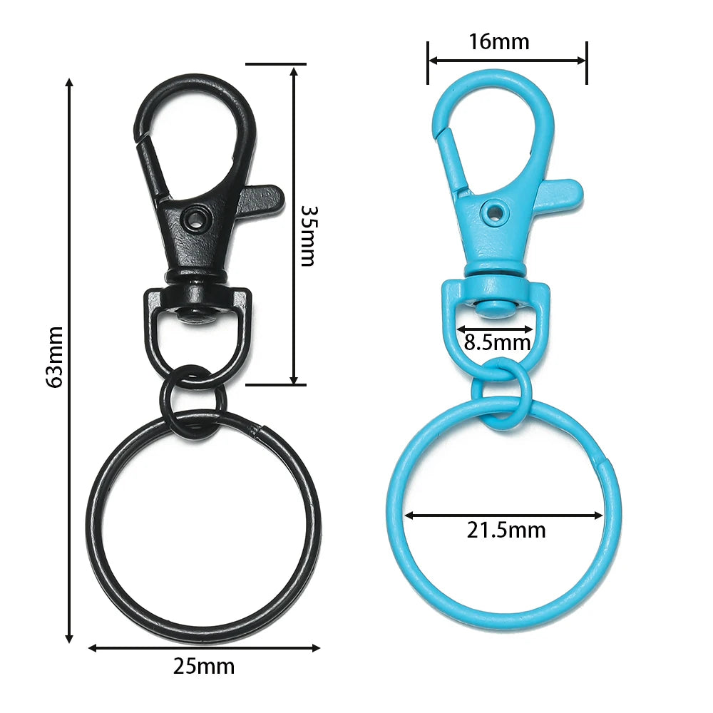 Keyrings Adjustable Buckle Colorful Lobster Clasps DIY Jewelry Making