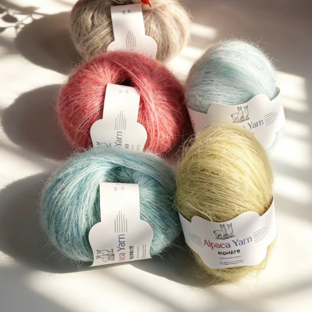 Yarn, Solid Color Long-Pile for Sweaters, Gloves, Hair Ties & Shawls