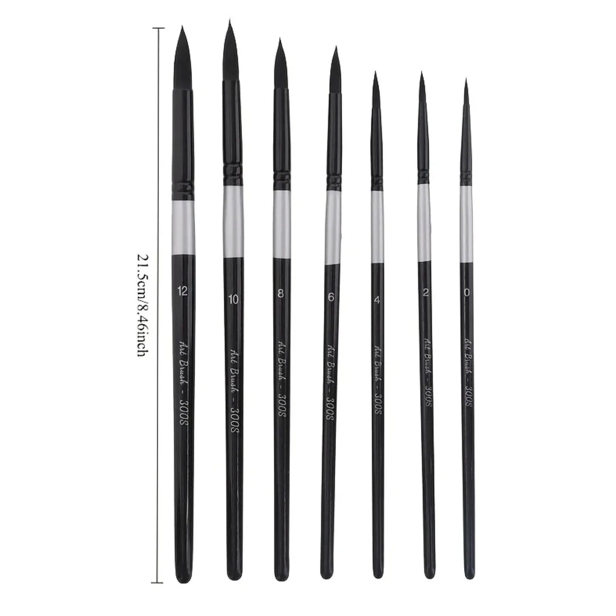 7-Piece Squirrel Hair Painting Brush Set — Round & Pointed Tips