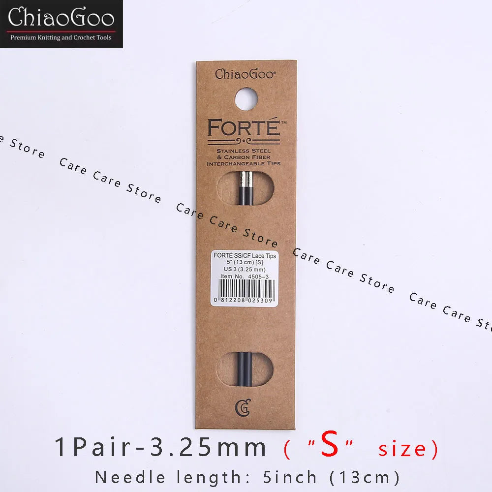 Knitting Needle Tips, ChiaoGoo FORTE for Interchangeable Needlecraft Tools