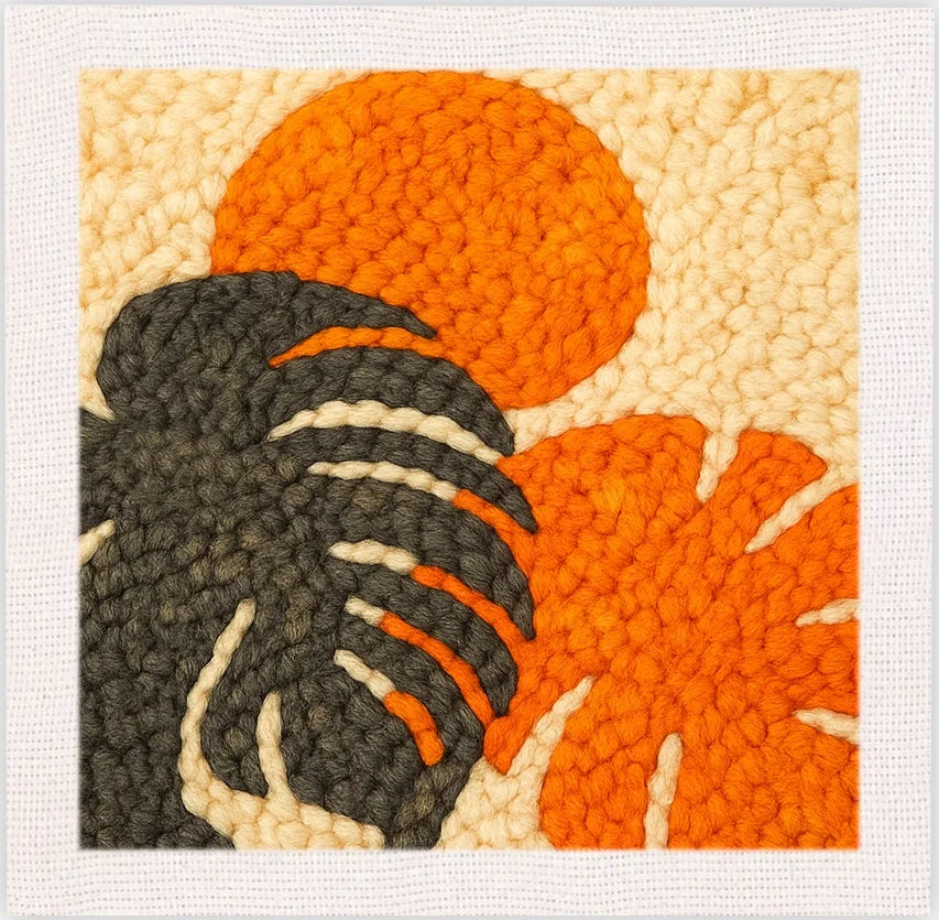 Punch Needle Kit, SDOYUNO Flower Designs with Frame for Handmade Yarn Art