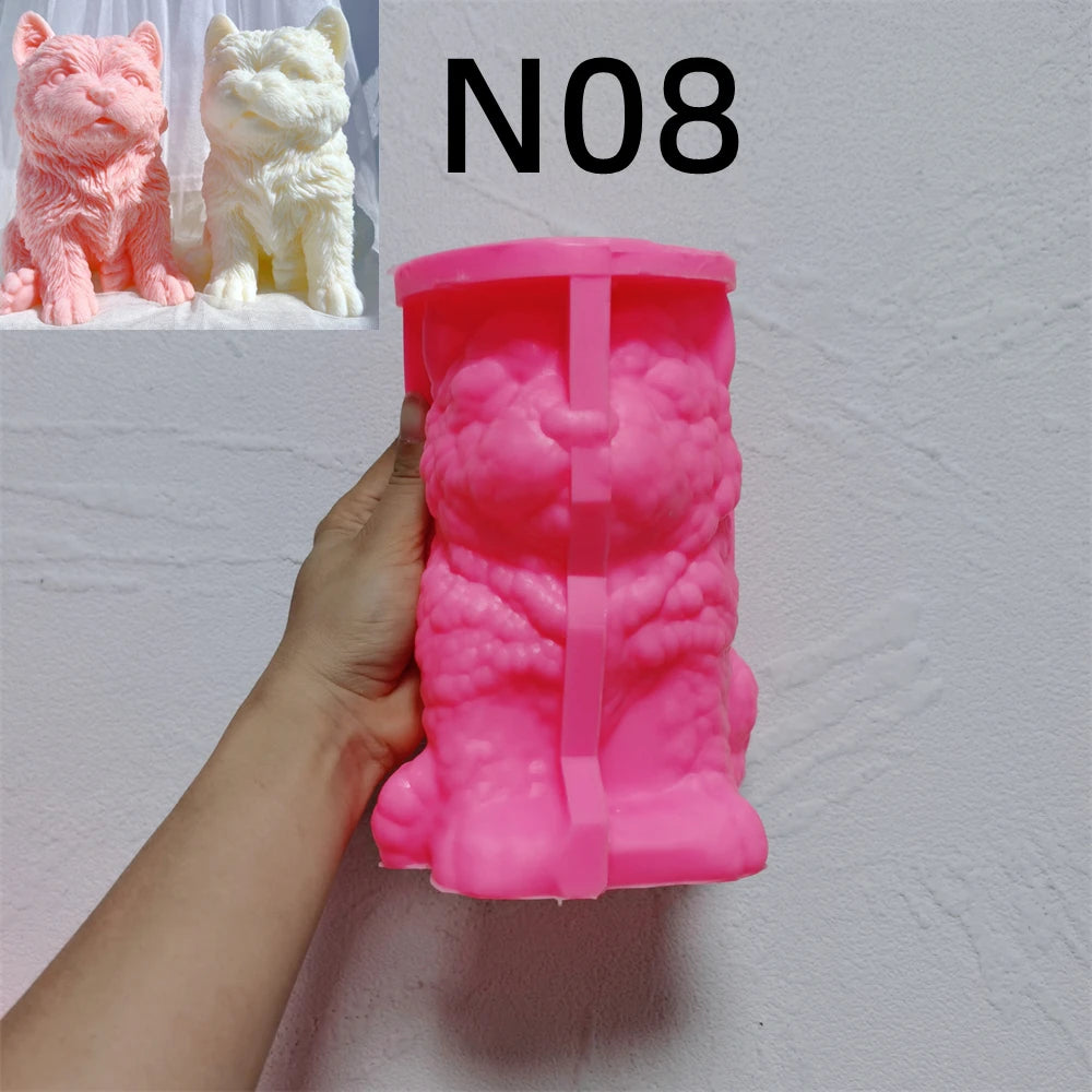 Dog Breed Candle Mold Set, Silicone — 12 Puppy Breeds, Food Grade DIY