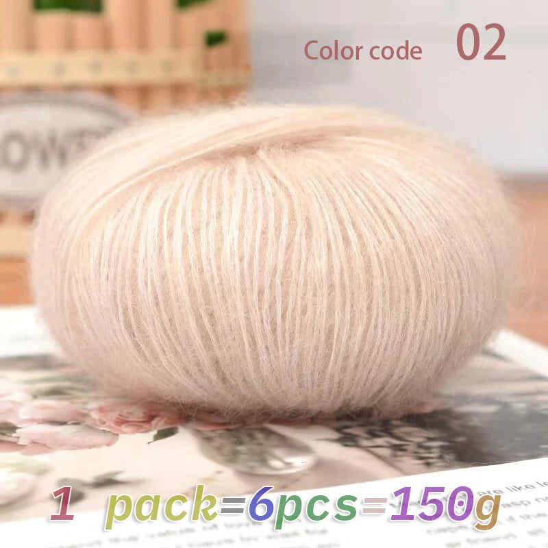 Yarn, Mohair Blend for Hand Knitting, Crochet & Creative Needlecraft Projects