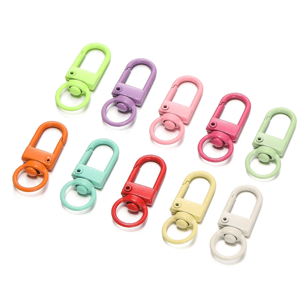 Lobster Clasps Colorful Alloy Snap Hooks Keychain DIY Jewelry Making