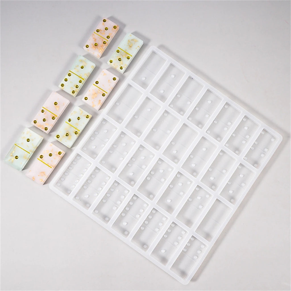 Silicone Domino Block Mold for Resin Casting Epoxy Resin Mold Suitable DIY Board Games Handicrafts and Gifts Silicone Resin Mold