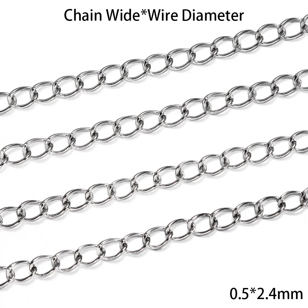 Jewelry Chains Stainless Steel Multi Styles Necklace Bracelet DIY Jewelry Making