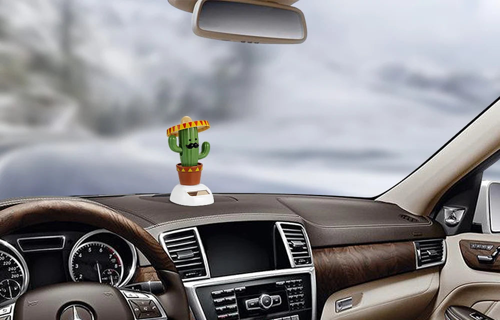Car Ornament Solar Powered Dancing Car Dashboard Ornament Decoration