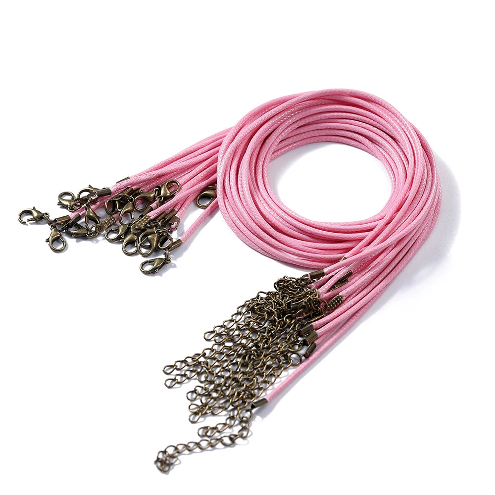 Necklace Cords Braided Leather Adjustable Clasp DIY Jewelry Making