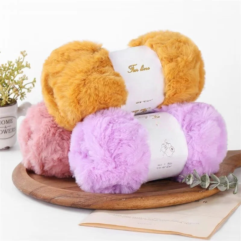 Yarn, Wide Faux Fur for Handmade Coats, Scarves, Hats & Crochet Shoes