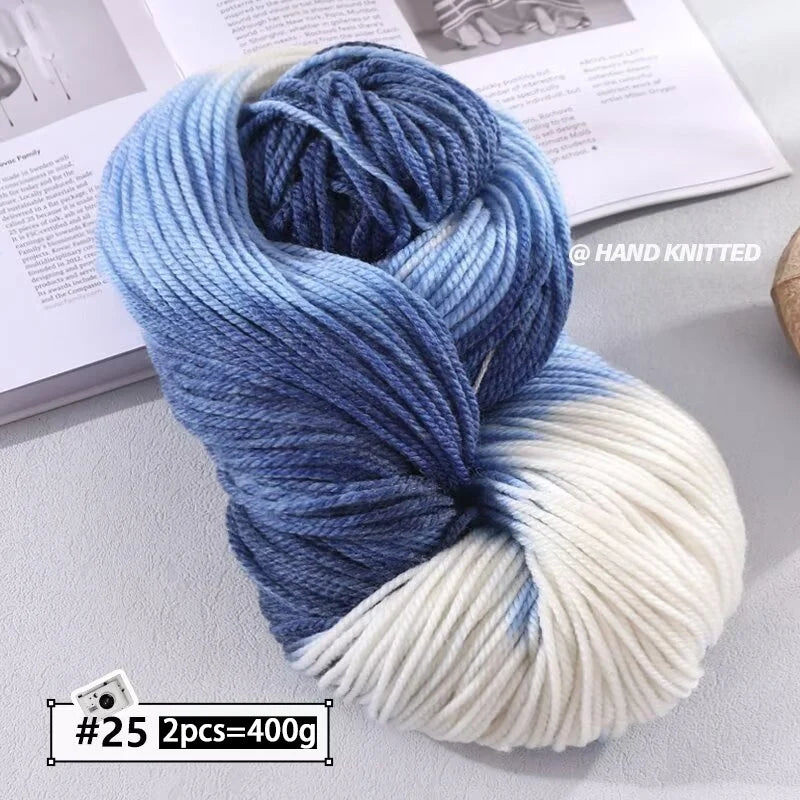 Yarn, Chunky Color Gradient for Handmade Coats, Scarves, Hats & Gloves