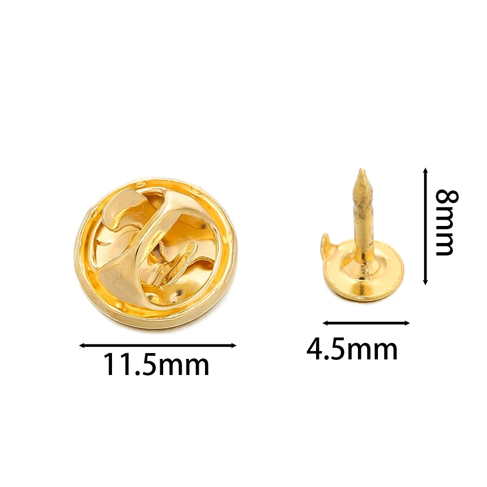 Brooch Pin Backs Metal Butterfly Badge Locks DIY Jewelry Making Craft Supplies