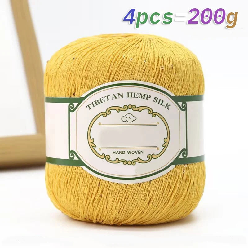 Yarn with Sequins for Crochet Shawls, Summer Hats & Openwork Knitwear